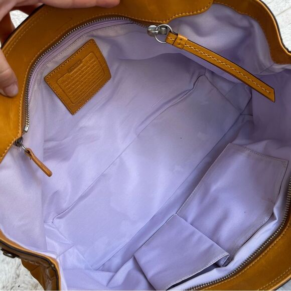 COACH Yellow Butter Fall Y2K Gallery Hampton East West Tote Shoulder Bag SoHo - Picture 11 of 12